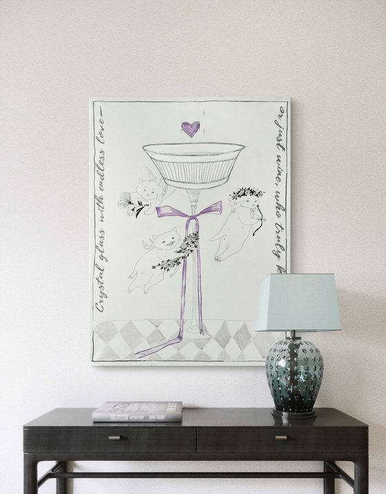 Glass with endless love