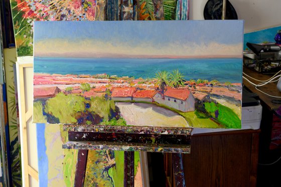 Homes and Ocean. California