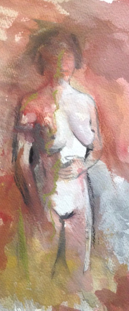 Figure in red by Jean David