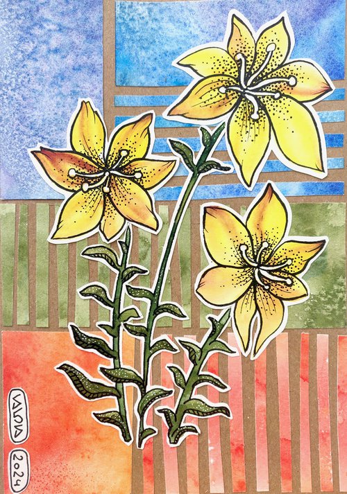 Yellow Lilies by Vio Valova