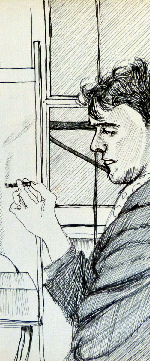 The Artist smoking and reading by Frederic Belaubre