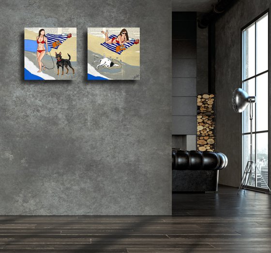 Dog Days The Beach Dig 2 30cm x 30cm