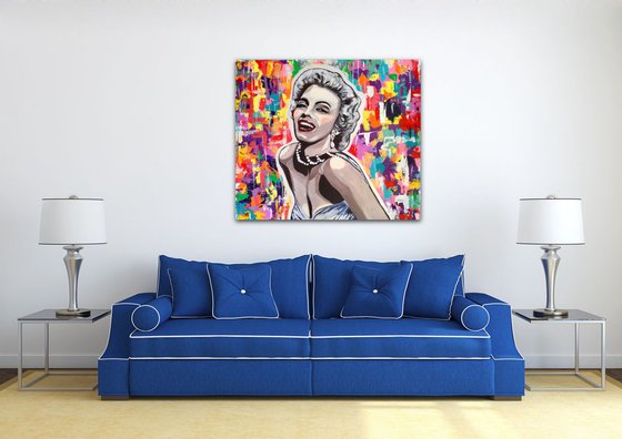 Marilyn Monroe. Goddess of Hollywood. Movie star. MODERN URBAN ART OFFICE ART DECOR HOME DECOR GIFT IDEA