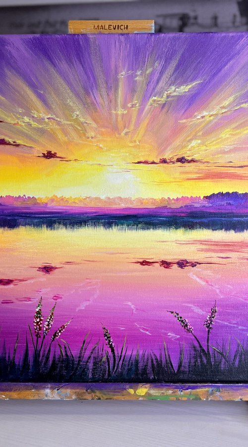 Purple Sunset by Marina Zotova