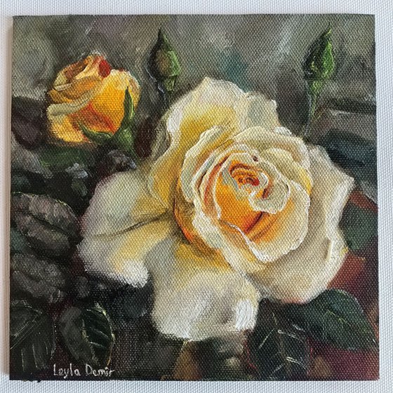 Yellow roses still life
