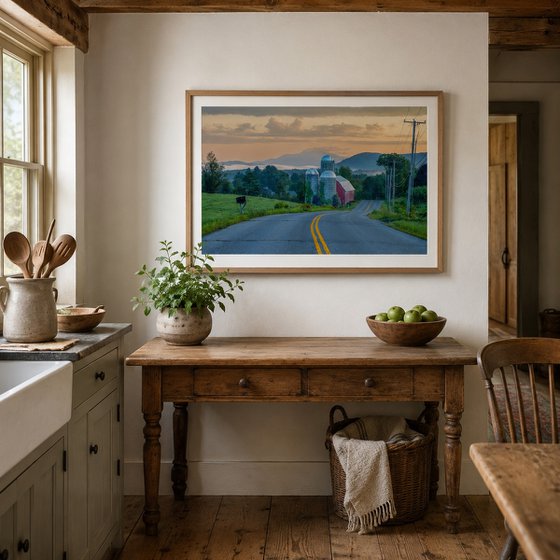 Down the Road, Waitsfield, 43 x 29