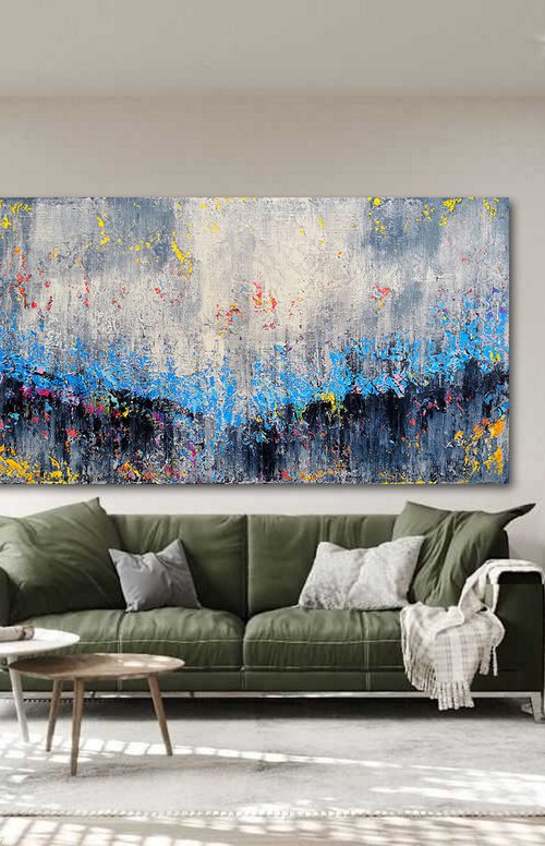 200x120cm. / Abstract Painting / Abstract 1203 by Alex Senchenko