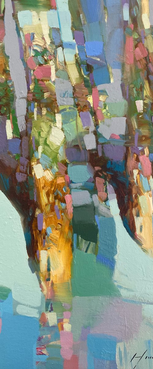 Spring Trees Original oil painting, Handmade artwork, One of a kind by Vahe Yeremyan