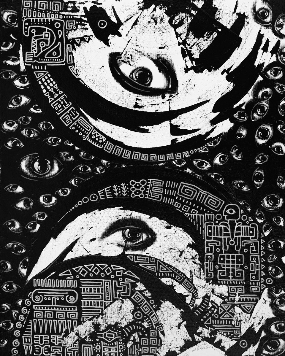 Abstract Acrylic Painting By Anna Shee, 16 X 20, Defragmenteyesed #6, Original Artwork