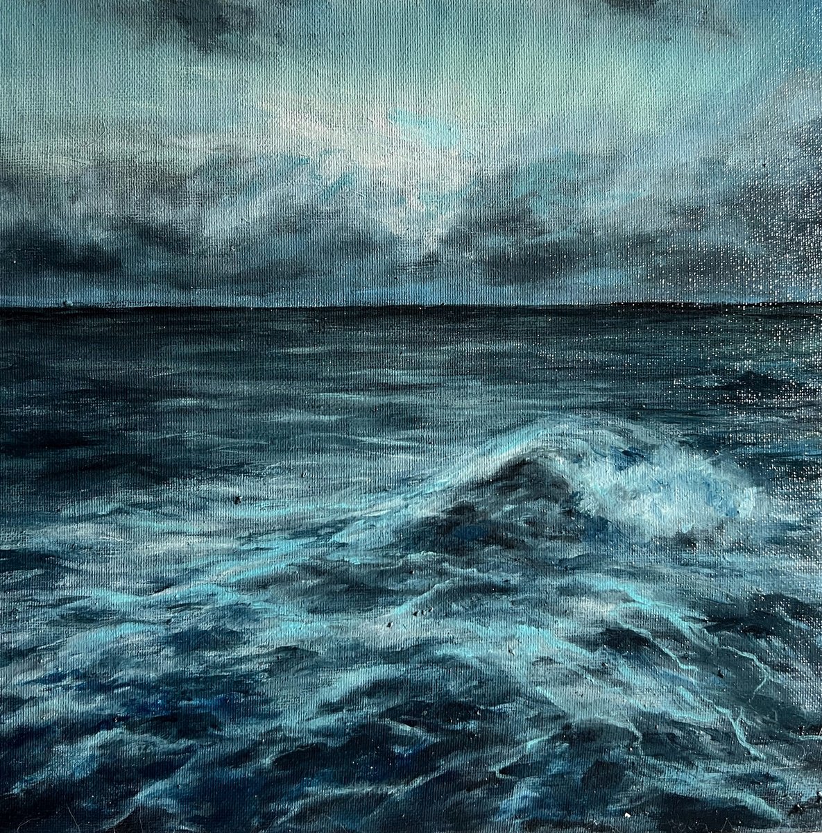 The Last Quiet Wave By Valentina Ash, 12 X 12, Artwork For Sale On Artfinder