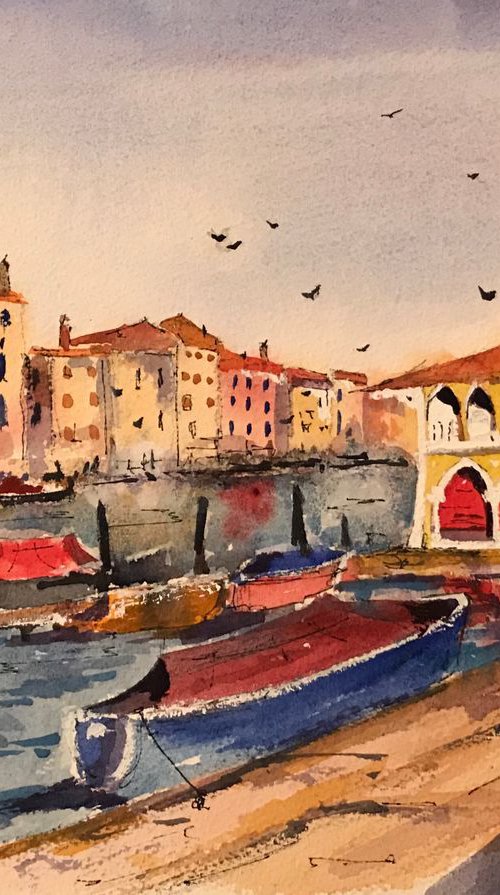 Venice,near the Fish Market by Brian Tucker