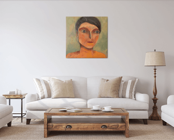 Study of a woman portrait XXXVII (80x80 cm)