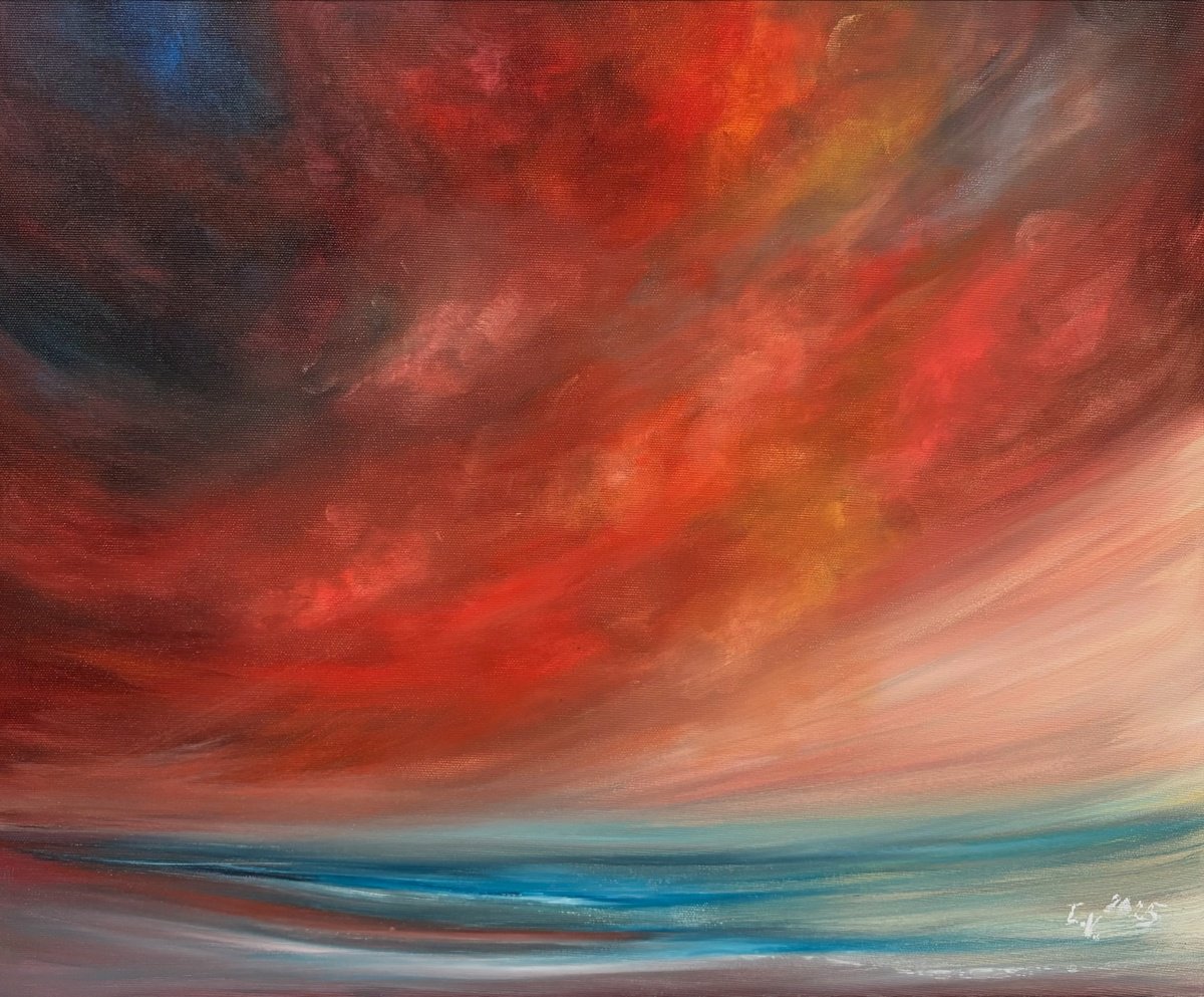 Impressionistic Landscape Acrylic Painting By Timea Valsami, 24 X 20", The Fog Of Consciousness, Original Artwork