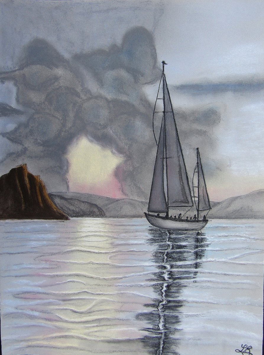 Sailboat at Sunset by Linda Burnett