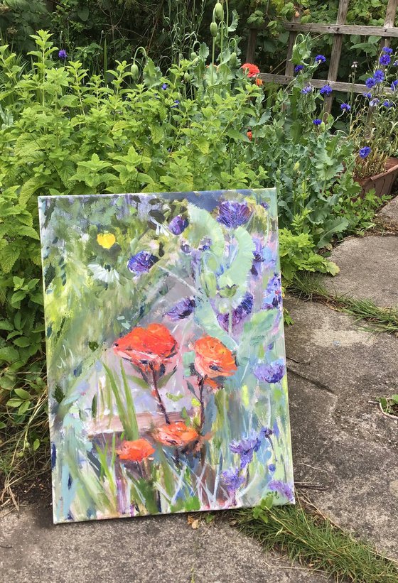 Roses, Cornflowers, Poppies