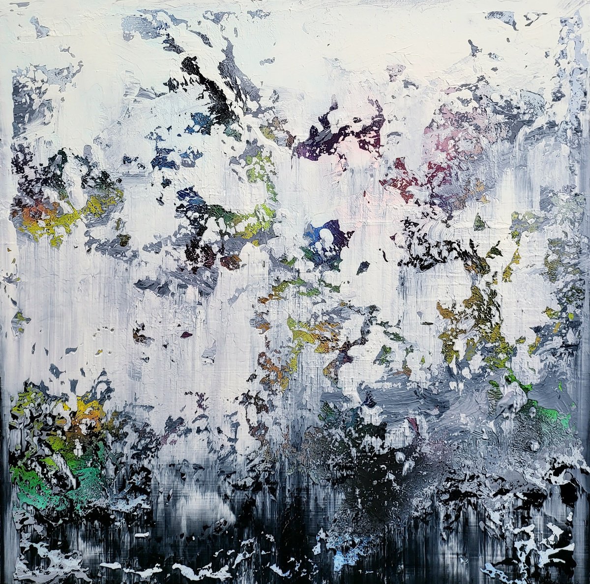 Abstract Acrylic Painting By Alex Senchenko, 39 X 39, Abstract 22124, Original Artwork