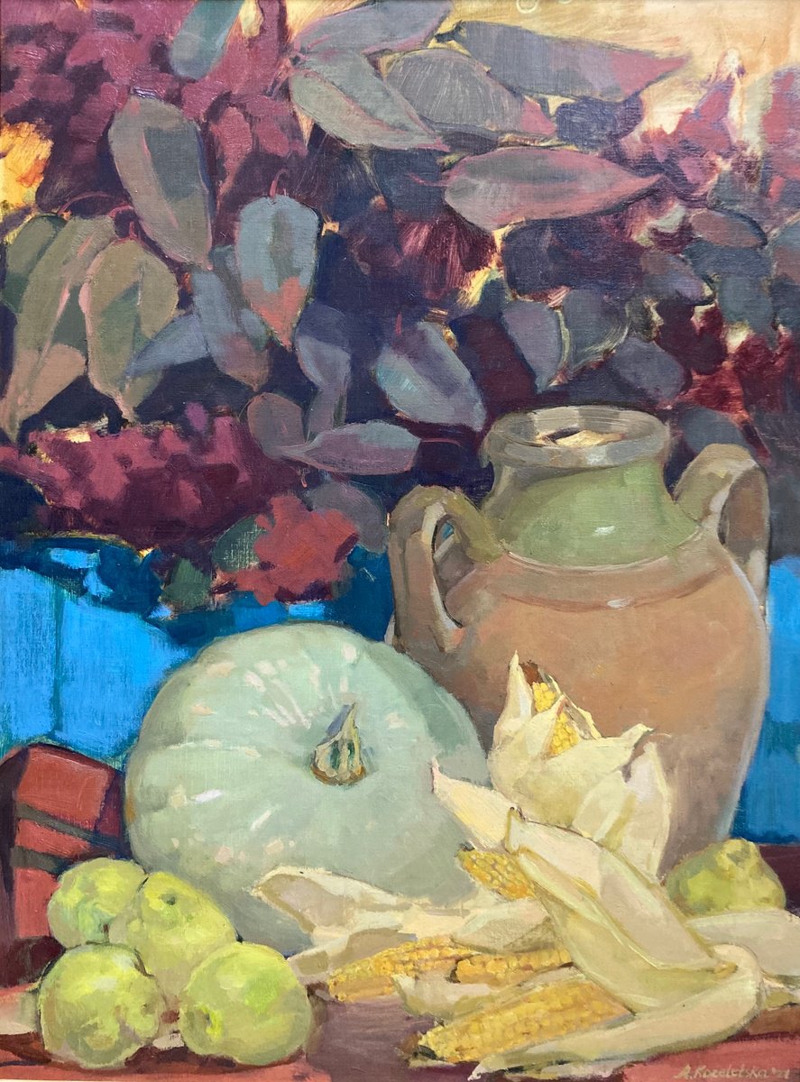 Original painting Colourful autumn by Hanna Kozeletska