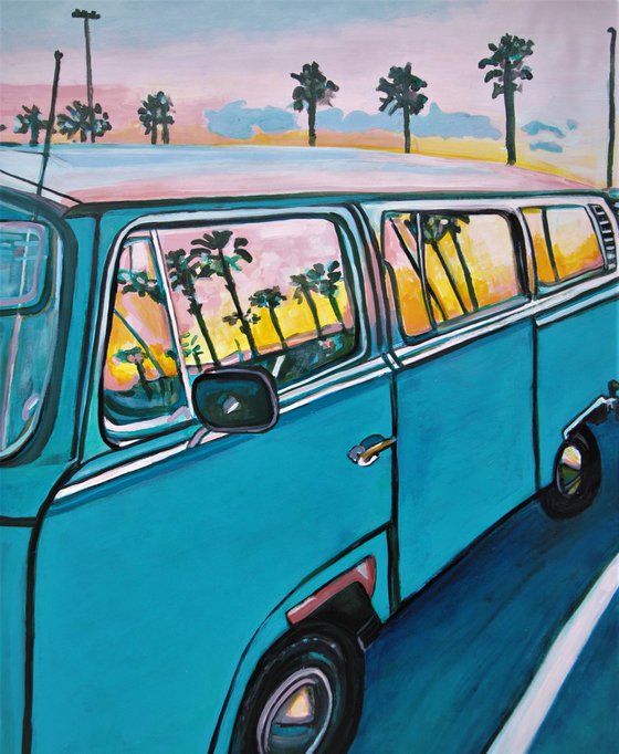 Blue Van / 88.5 x 72 cm