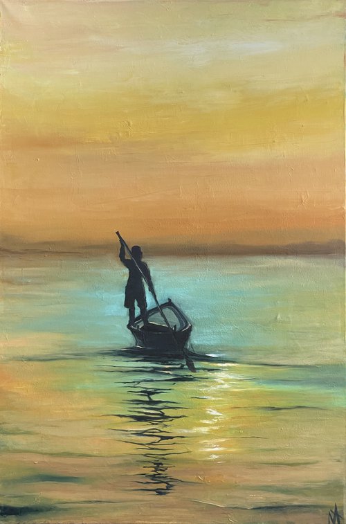 Fisherman by Anastasiia Novitskaya