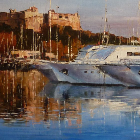Corsica - Yachts in the Harbour, Evening.