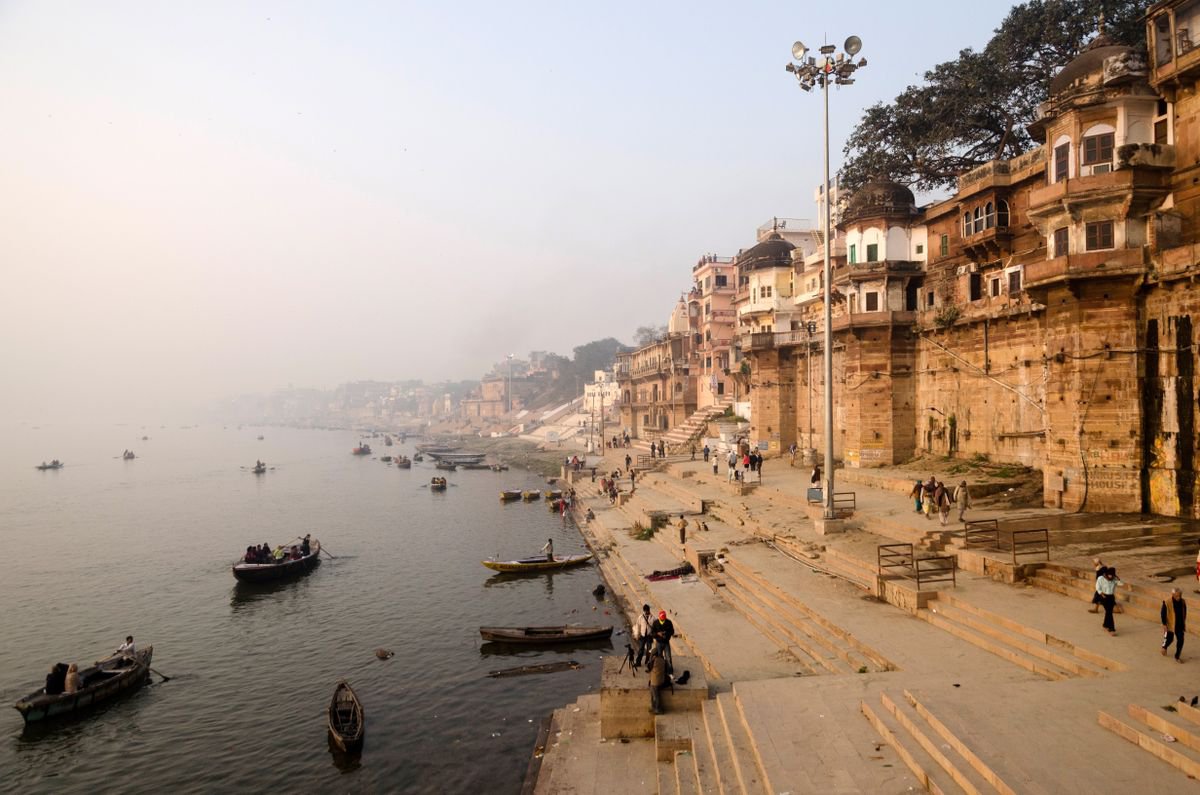 Photorealistic Landscape Photograph By Serge Horta, 40 X 27", Varanasi #1, Original Artwork