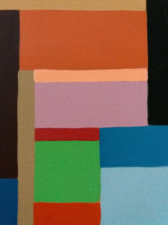 Playful Rectangles  _ Large Abstract_150x70cm (59"x27.5")