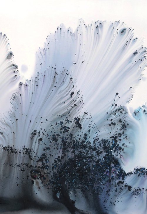 Nature 189 — Abstract Indigo Surge by Muriel Napoli