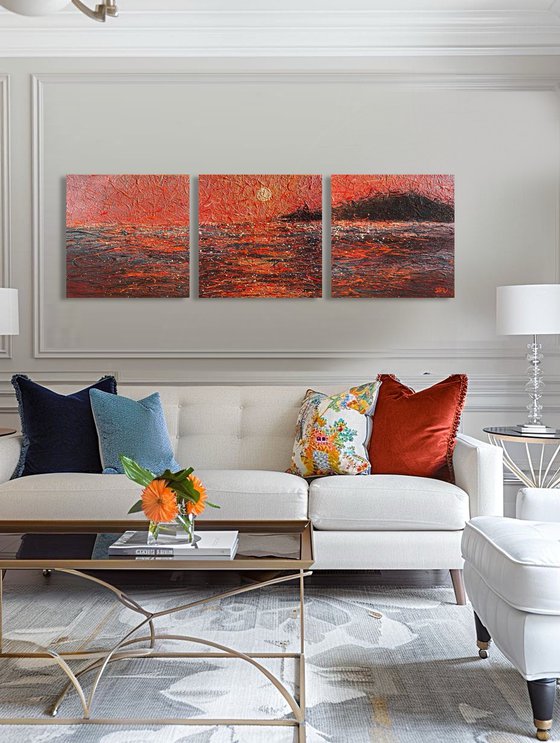 Flames of the Sky - triptych