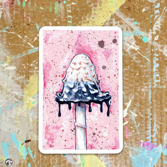 Shaggy ink cap mushroom