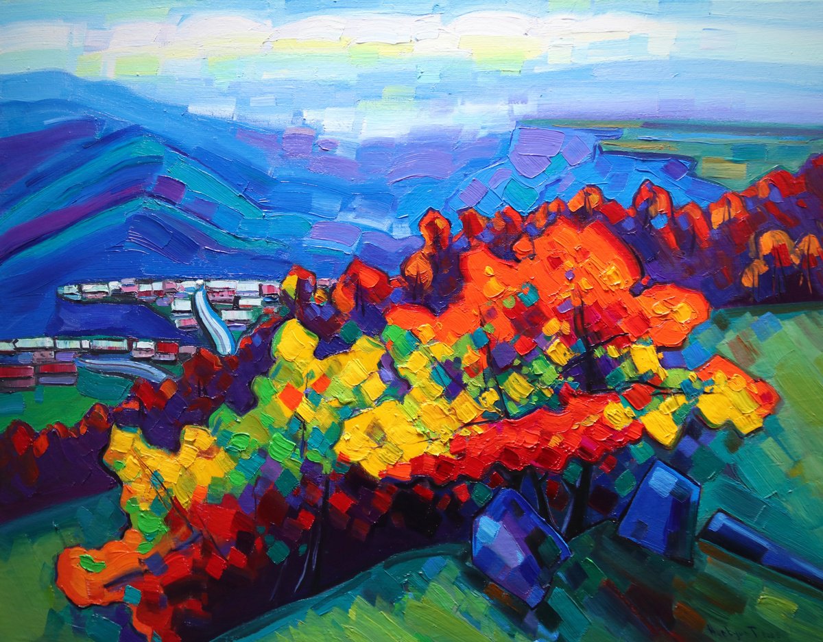 Autumn Landscape By Tigran Avetyan, 35 X 28, Artwork For Sale On Artfinder