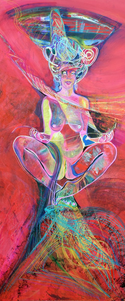 Eve in lotus position by Anna Skorko
