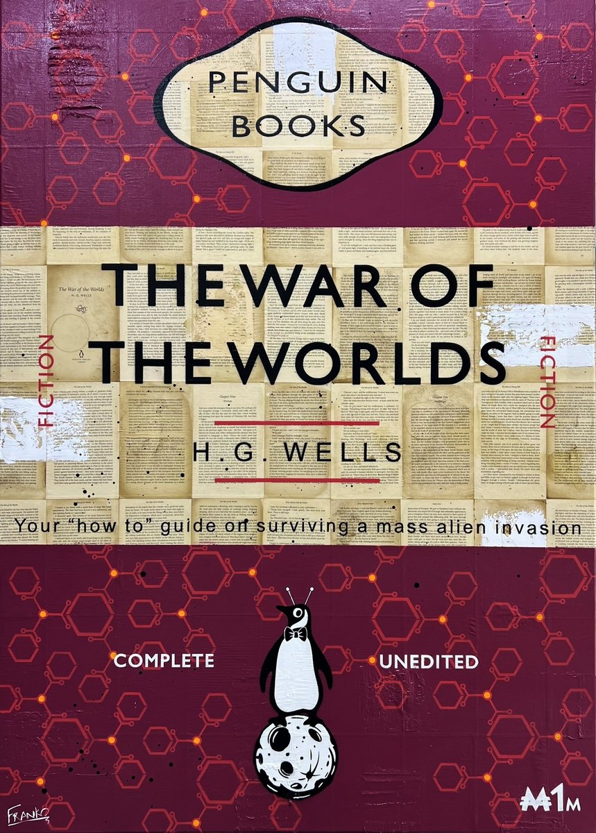 Urban And Pop Abstract Painting By Franko, 39 X 55, The Martians Are Coming, Original Artwork