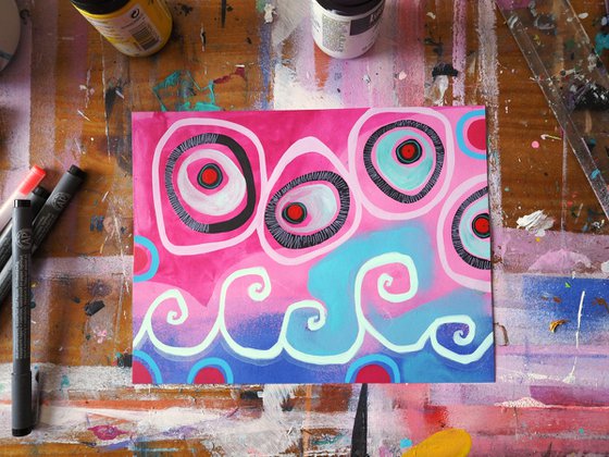 Happy summer ocean - abstract