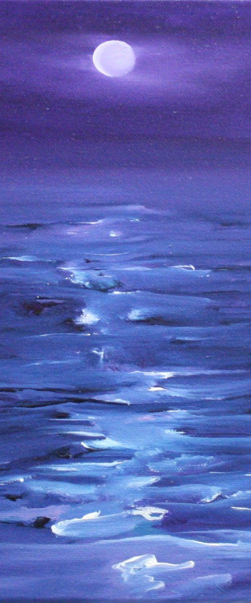 Moonlight over the Ocean by Linda Monk