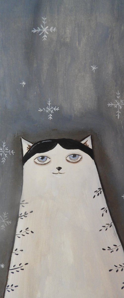 The winter cat by Silvia Beneforti