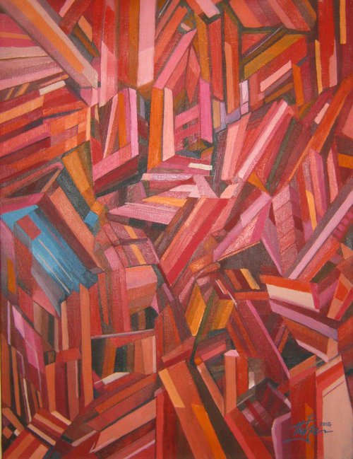 abstract red by Radovanovic Predrag