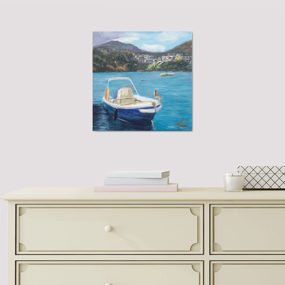 Cretan Bali beach boat