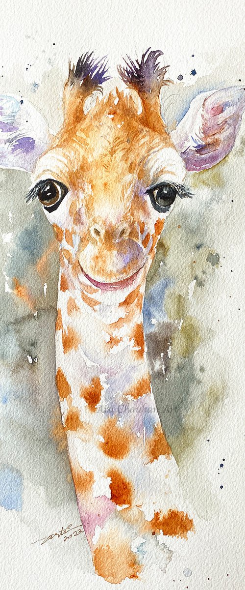 Baby Giraffe Chika by Arti Chauhan