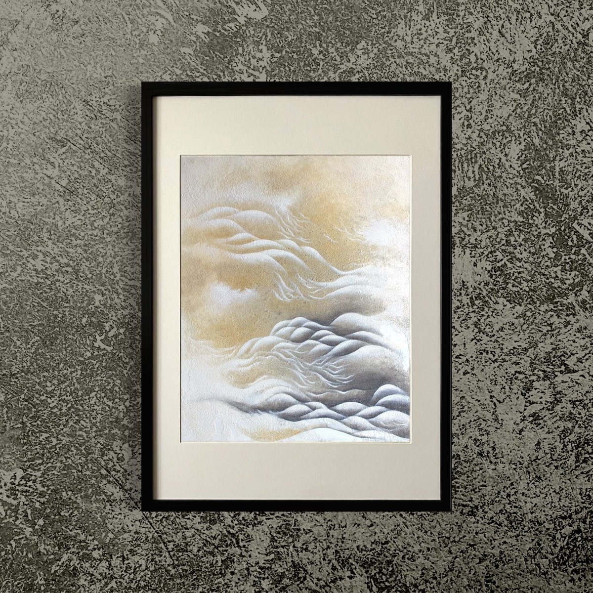 Organic Abstract Acrylic Painting By Francesca Borgo, 20 X 28, One Breath, Original Artwork