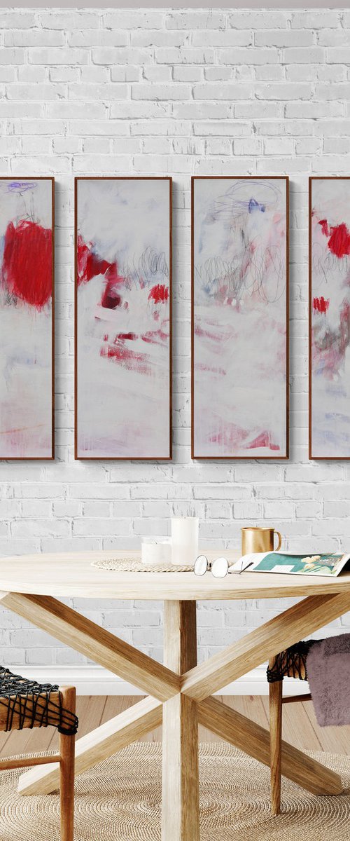 FOUR ROSES (Tetraptychon) by Daniela Schweinsberg