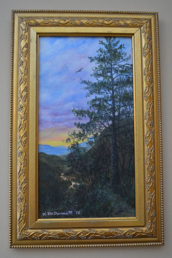 Lonesome Pine Trail - 7X13 inch framed oil painting (SOLD)