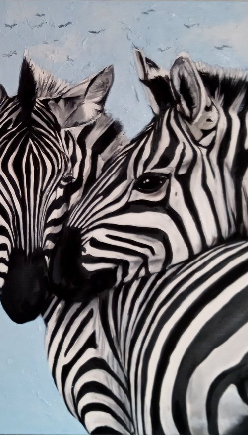 Couple of Zebras by Ira Whittaker