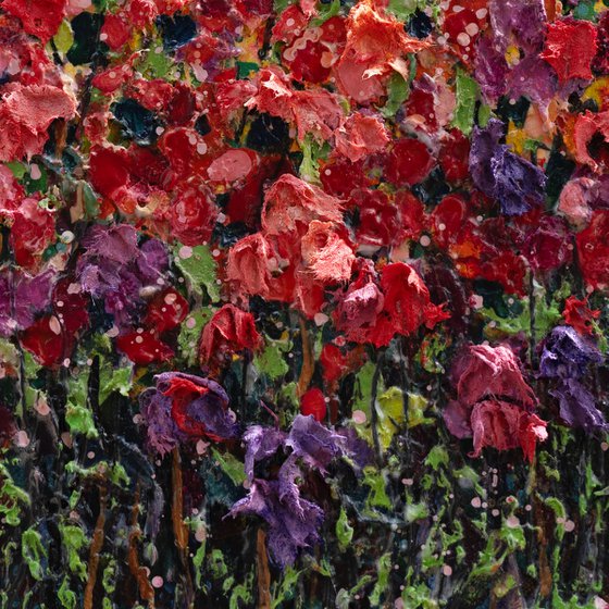 Impressionist Flower Field Art