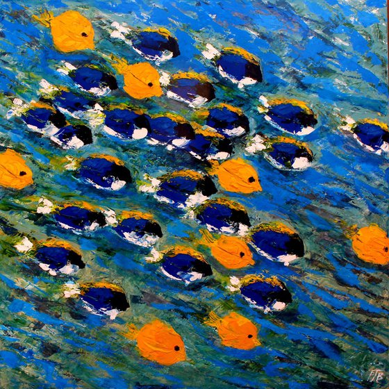 Tangs I ( Large 40"x 40"-102 x 102cm)