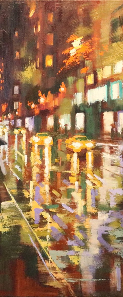 Night Walk in Downtown by Chin H Shin