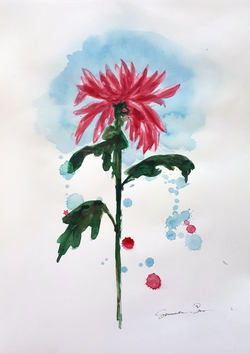 Сhrysanthemum... /  ORIGINAL PAINTING by Salana Art Gallery