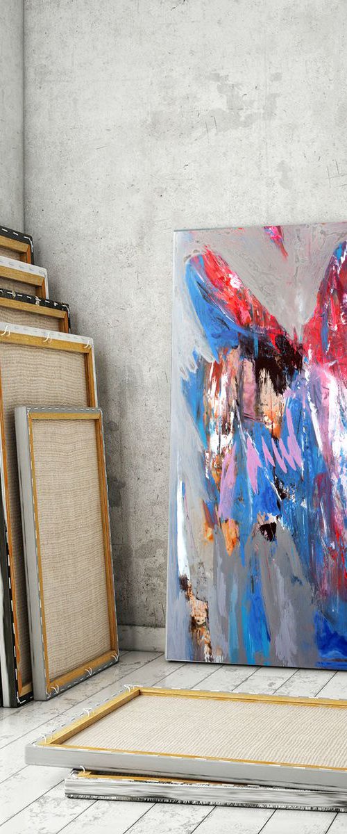 Large abstract 75x120 Reborn by Veljko  Martinovic
