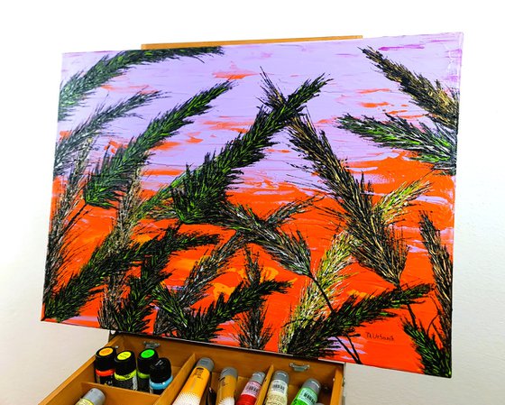 Grass In Purple Color