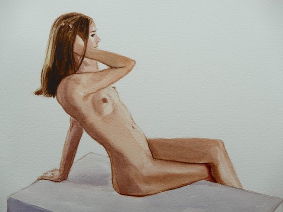 Seated female nude