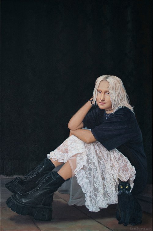 Contemporary portrait "Inside the painting" by Nataliya Bagatskaya